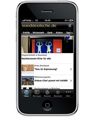 iPhone sueddeutsche.de App