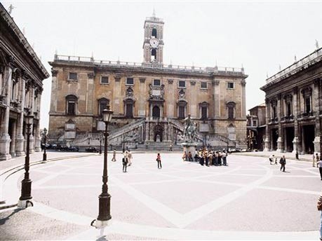 Senatorenpalast am Kapitolsplatz in Rom ; AP