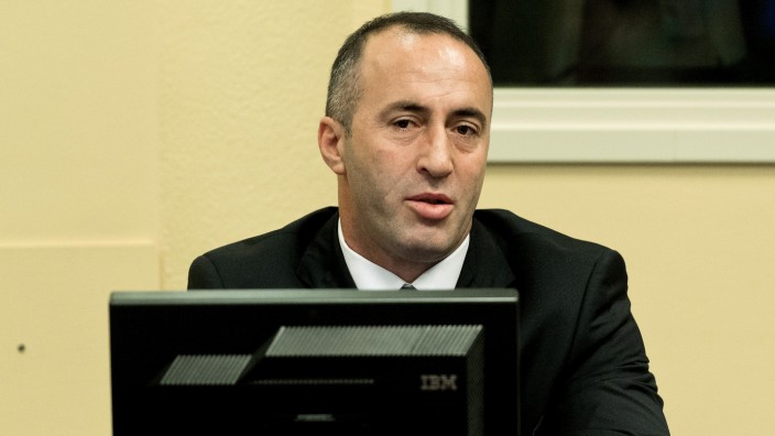 Kosovo's former Prime Minister and former commander of the Kosovo Liberation Army Haradinaj attends the judgement in his retrial at the International Criminal Tribunal for the former Yugoslavia in The Hague