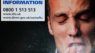 Schweinegrippe-Infektionen: Die britische Gesundheitsbehörde informiert auf ihrer Webseite über den Umgang mit der Schweinegrippe.