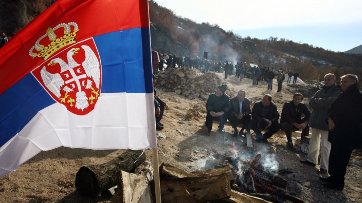 Serbien Kosovo Grenzposten