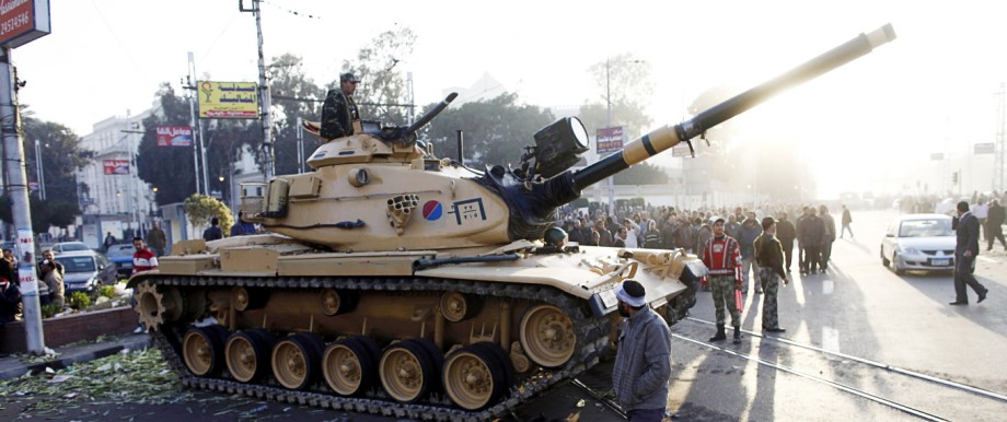 Panzer in der Innenstadt von Kairo in Ägypten