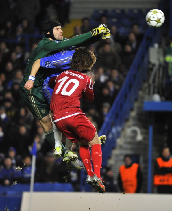 Chelsea's Cech saves during their Champions League Group E soccer match against FC Nordsjaelland at Stamford Bridge in London