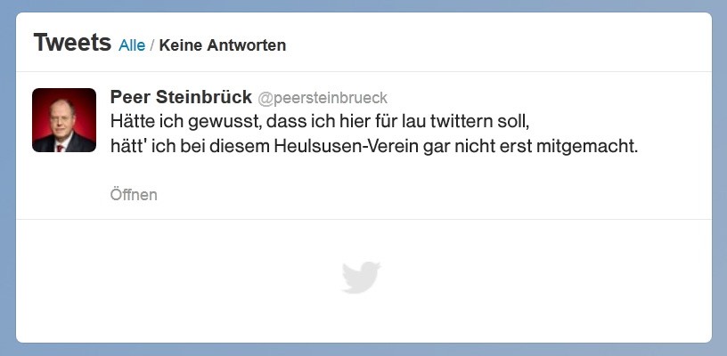Steinbrück-Tweets