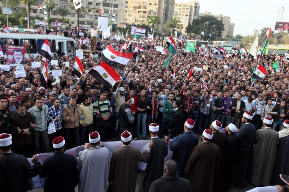 Supporters of Egyptian President Mohamed Morsi protest