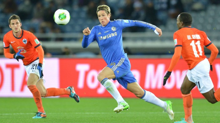 Fußball: Steht im Finale der Club-WM: Fernando Torres (m.) mit dem FC Chelsea