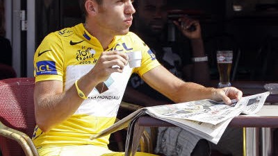 Tour de France 2009: Berühmt für einige Tage: der Mann im Gelben Trikot, Rinaldo Nocentini aus Italien.