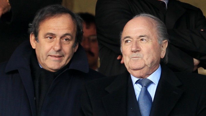 Michel Platini  und Sepp Blatter.