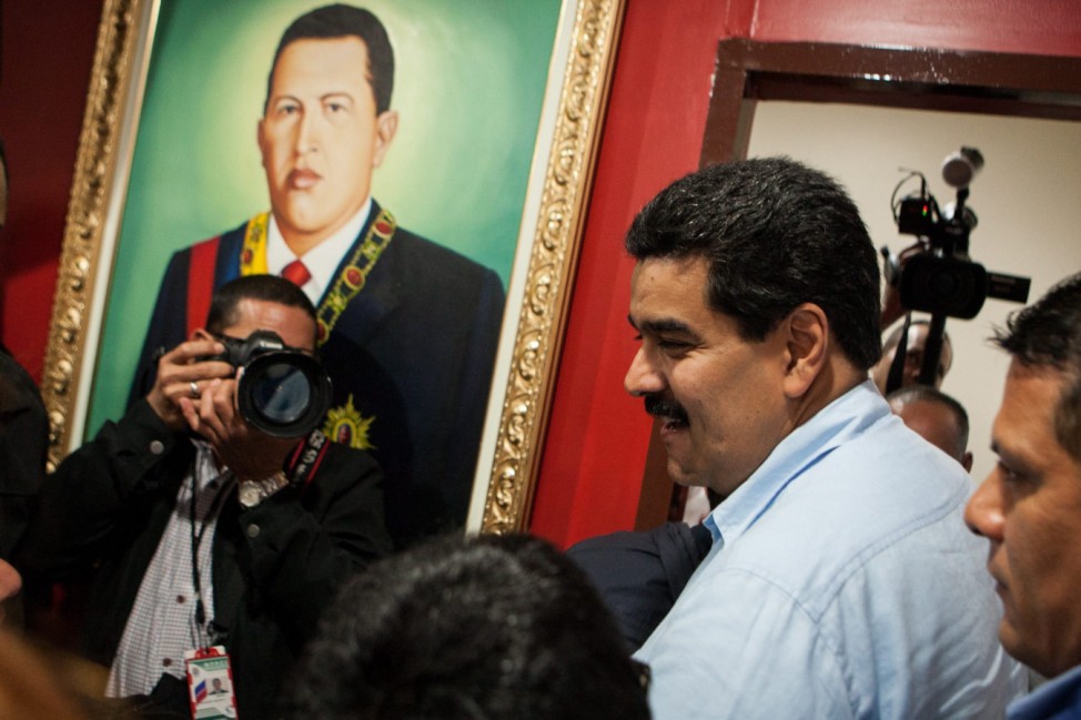 Venezuelan National Assembly President Diosdado Cabello speaks at