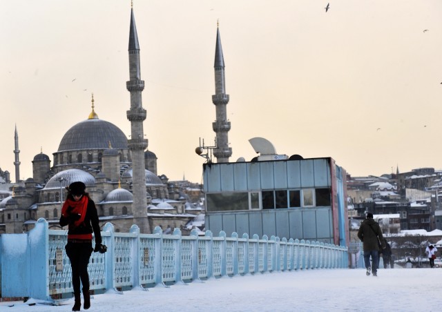 Verschneites Istanbul