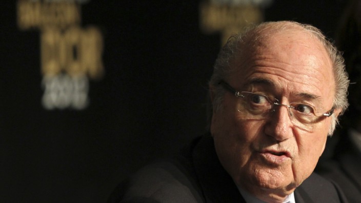 FIFA President Blatter attends a news conference announcing the FIFA Ballon d'Or 2012 nominees in Sao Paulo