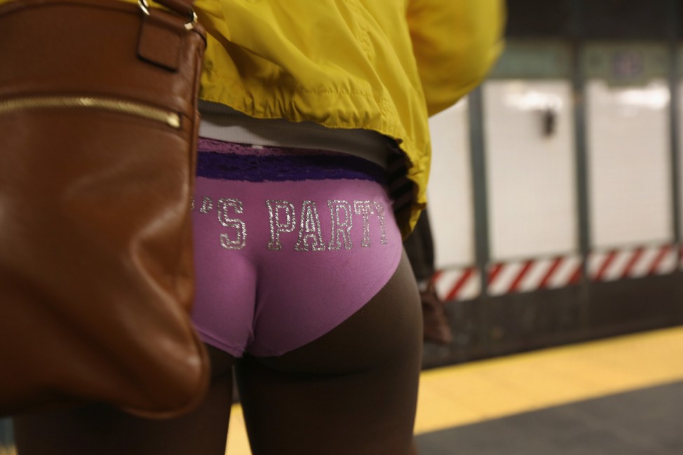 Annual No Pants Subway Ride Takes Place In New York City