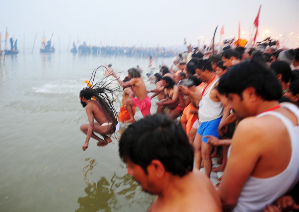 Hindu Indien Hindufest Kumbh Mele Ganges Allahabad  Sadhu Nordindien Yamuna