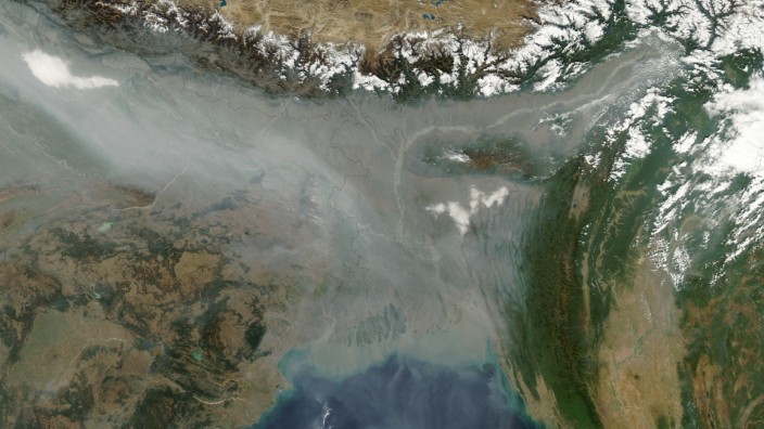 Smog über Indien und Bangladesch