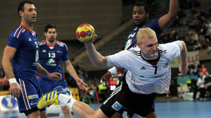 Handball-WM: Deutschlands Patrick Wiencek: durchsetzungsstark am Kreis, auch gegen Frankreich