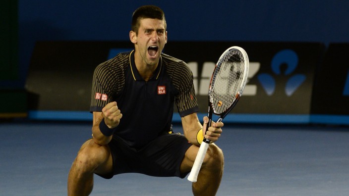 Finale der Australian Open: Serbiens Novak Djokovic: die Körperspannung stimmt, die Leistung auch