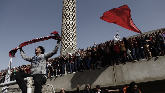 *** BESTPIX *** Al Ahly Soccer Fans Celebrate After Port Said Football Massacre Defendants Sentenced To Death