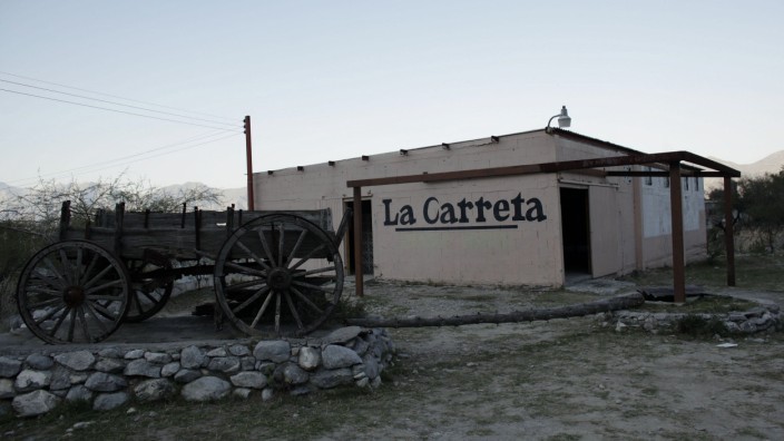 A view of 'La Carreta' bar in Hidalgo town, in the state of Nuevo Leon