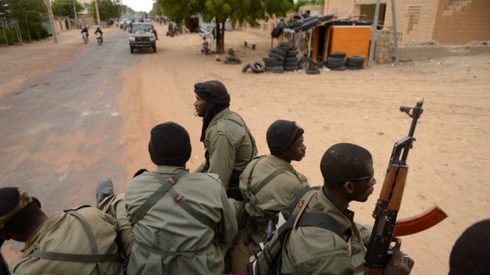 Malische Soldaten in Timbuktu