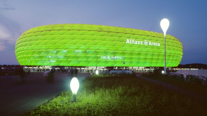 Allianz Arena in Grün
