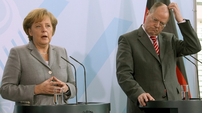 Kanzlerin Merkel und Kanzlerkandidat Peer Steinbrück