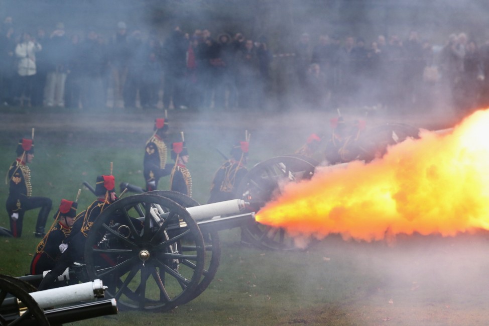 BESTPIX The Kings Troop Royal Horse Artillery Fire A 41 Gun Salute To Commemorate The Queen's Ascension To The Throne