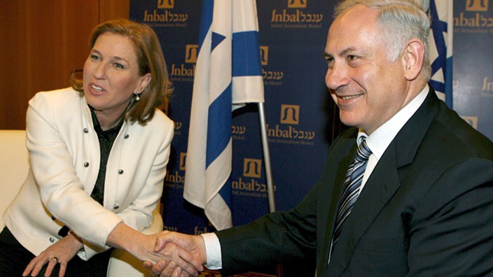 Benjamin Netanjahu mit Zipi Livni