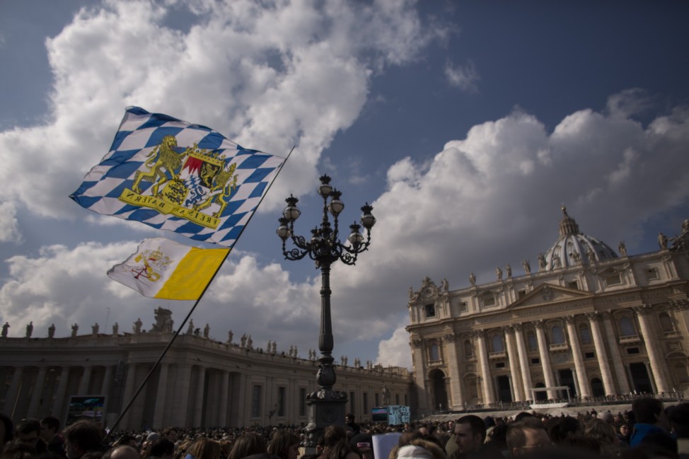 The Pope Attends His Final Angelus Prayers Before His Retirement