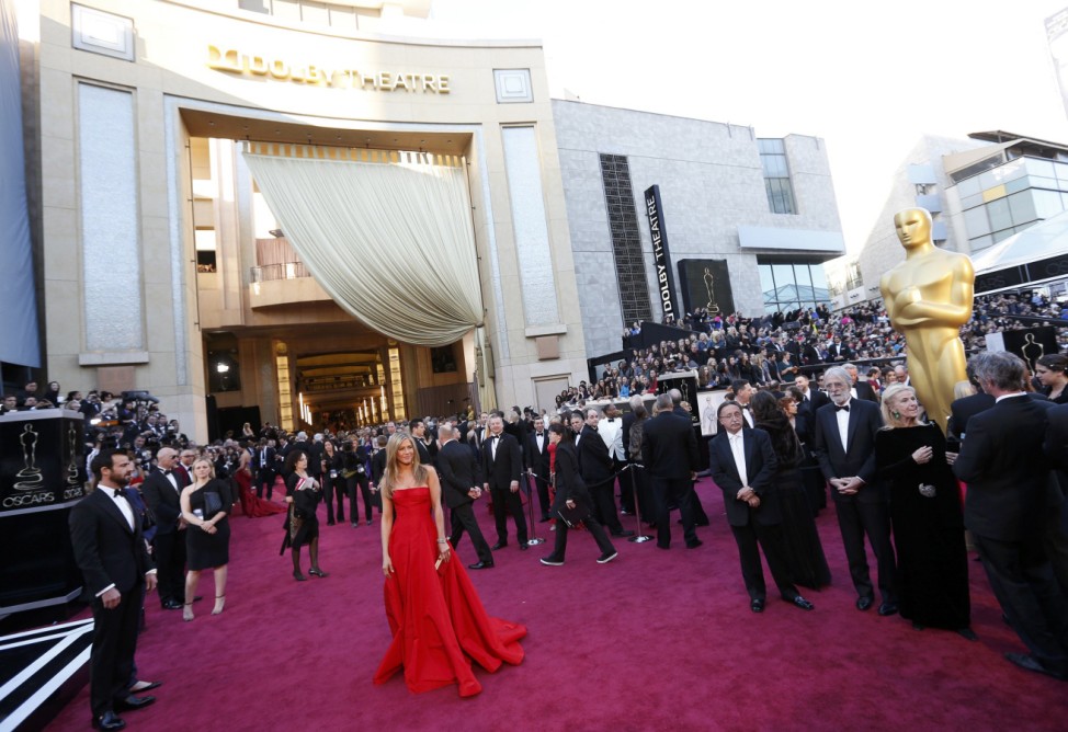 Jennifer Aniston and Justin Theroux arrive at the 85th Academy Awards in Hollywood