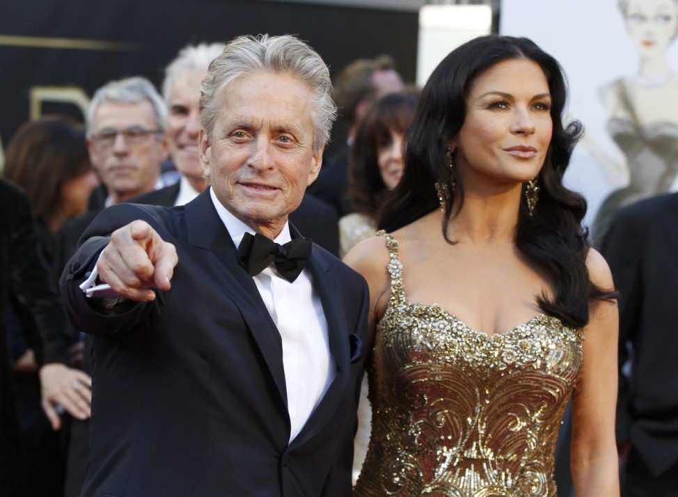 Catherine Zeta Jones and Michael Douglas arrive at the 85th Academy Awards in Hollywood