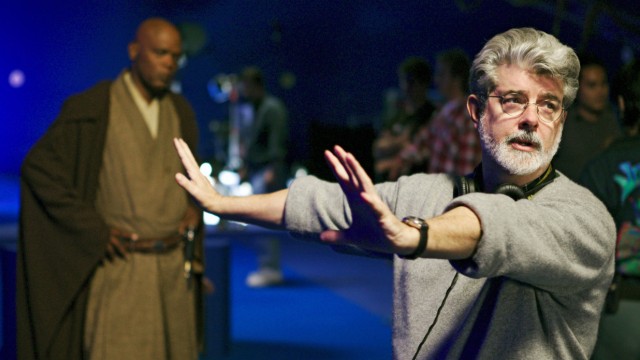 Director George Lucas in a scene from Star Wars Episode III Revenge of the Sith
