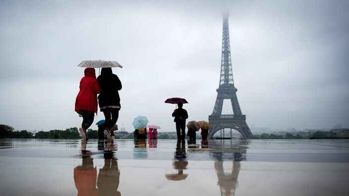 Paris an einem regnerischen Tag