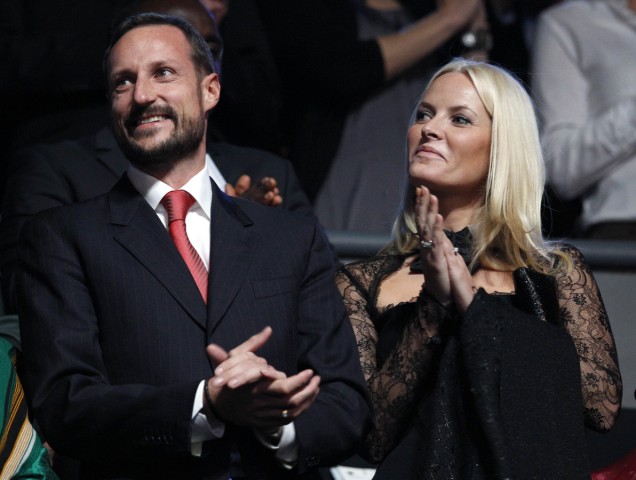 Norway's Crown Princess Mette-Marit and Crown Prince Haakon attend the annual Nobel Peace Prize Concert in Oslo