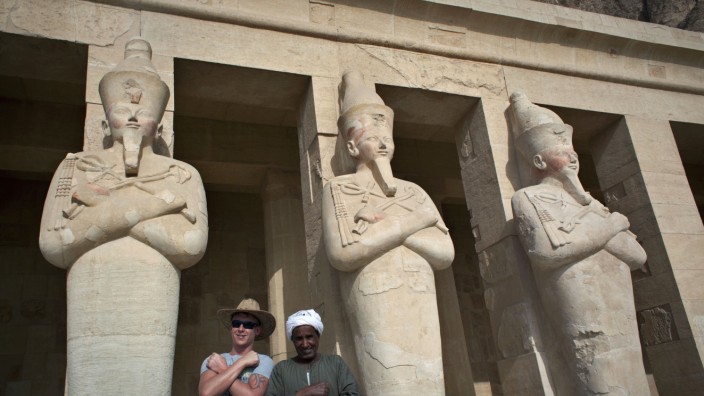 Tourist Souvenirhändler Luxor Ägypten