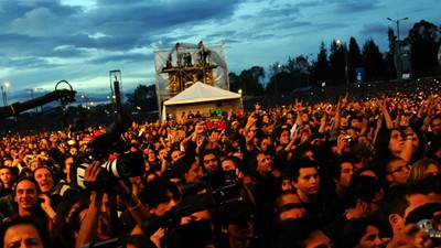 Asis Nasseri: Vor der Bühne in Bogotá waren 120.000 Menschen versammelt, um den Auftritt von Haggard zu sehen.