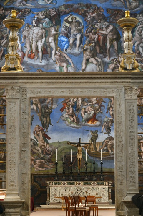 Sixtinische Kapelle Konklave Papst Papstwahl Benedikt Kardinäle Vatikan Rom Italien