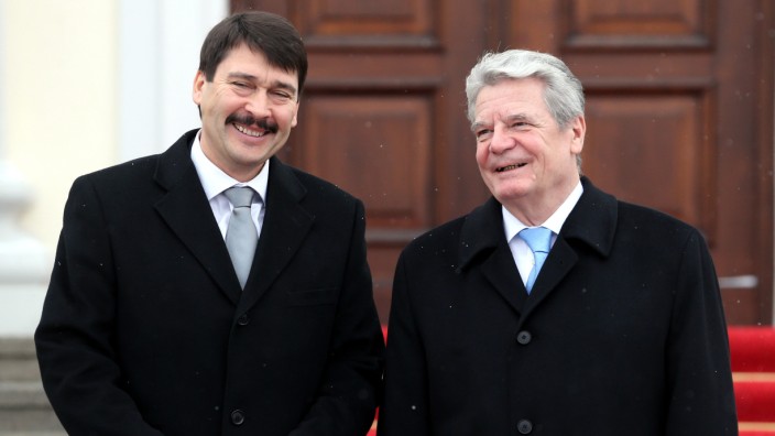 Janos Ader, Ungarn, mit Joachim Gauck