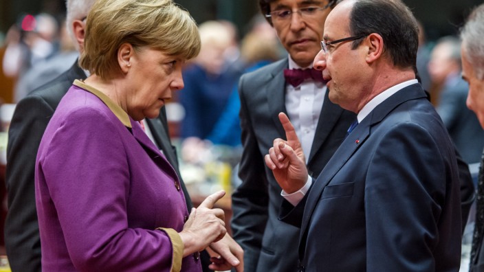 Angela Merkel und Francois Hollande beim EU-Gipfel