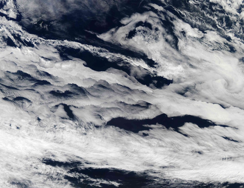 Marine stratocumulus clouds stretch across the southern Indian Ocean in this NASA handout image