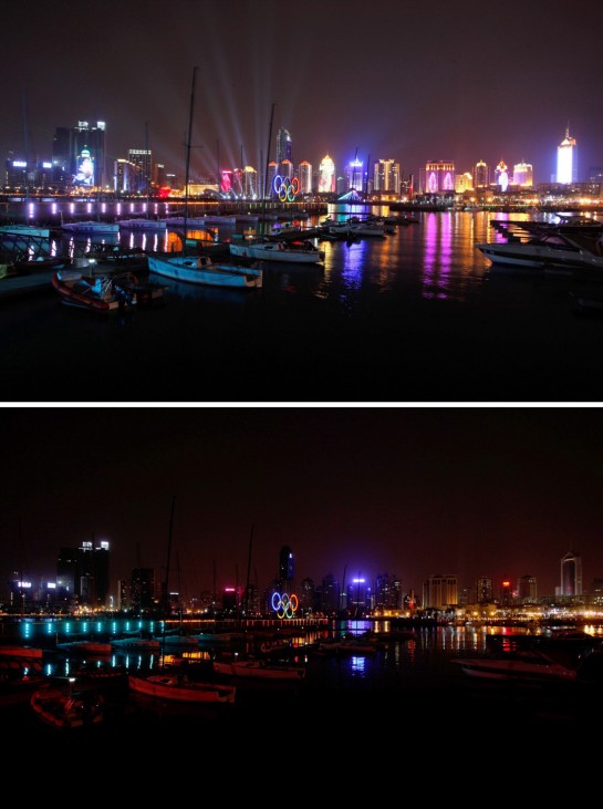 Earth Hour campaign in Qingdao city