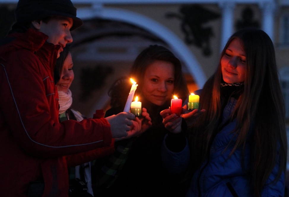 Earth Hour in St.Petersburg