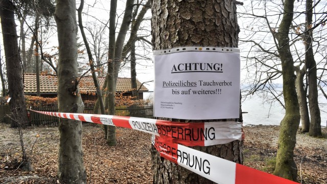Berg Allmannshausen, Tauchgelände gesperrt.
