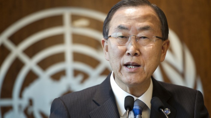 UN-Generalsekretär Ban Ki Moon fordert Kampfverband und UN-Blaumelmeinsatz in Mali