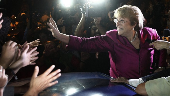 Former Chilean president Michelle Bachelet arrives to Chile
