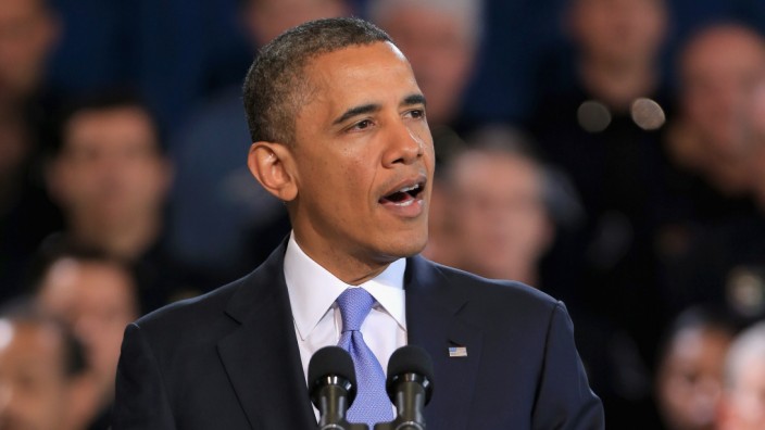 President Obama Addresses The Denver Police Academy