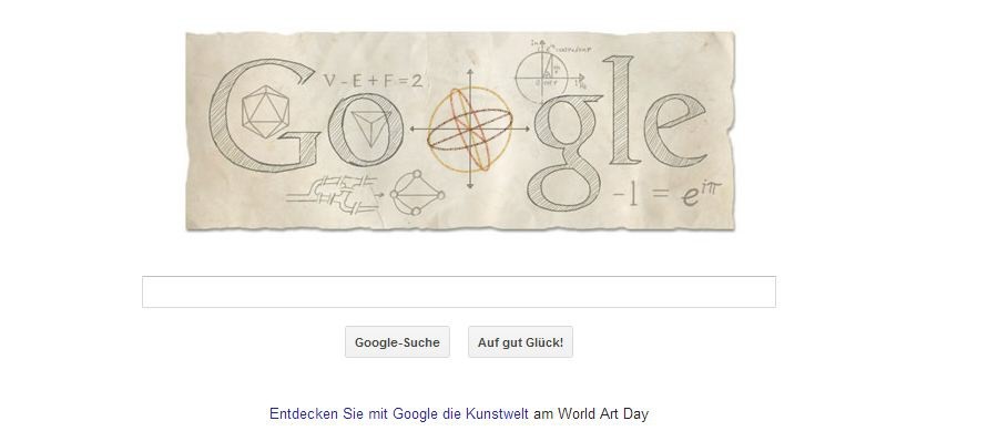 Leonhard Euler, Google Doodle