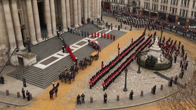 ***BESTPIX*** The Ceremonial Funeral Of Former British Prime Minister Baroness Thatcher
