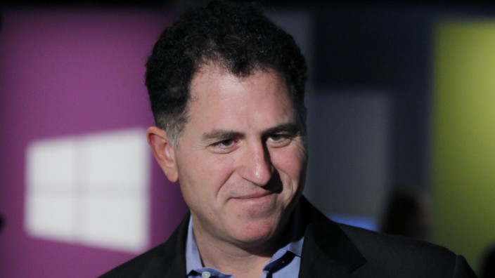 File of Michael Dell Chairman and CEO of Dell Inc arriving for the launch event of Windows 8 operating system in New York