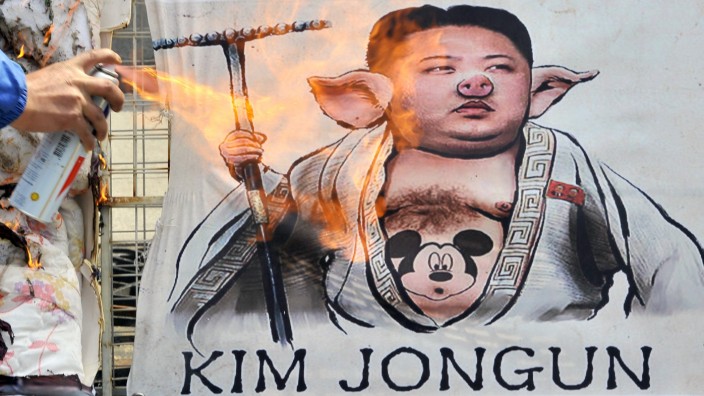 Karikatur von Kim Jong Un