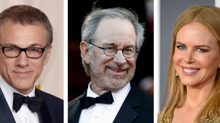 Christoph Waltz, Nicole Kidman und Steven Spielberg